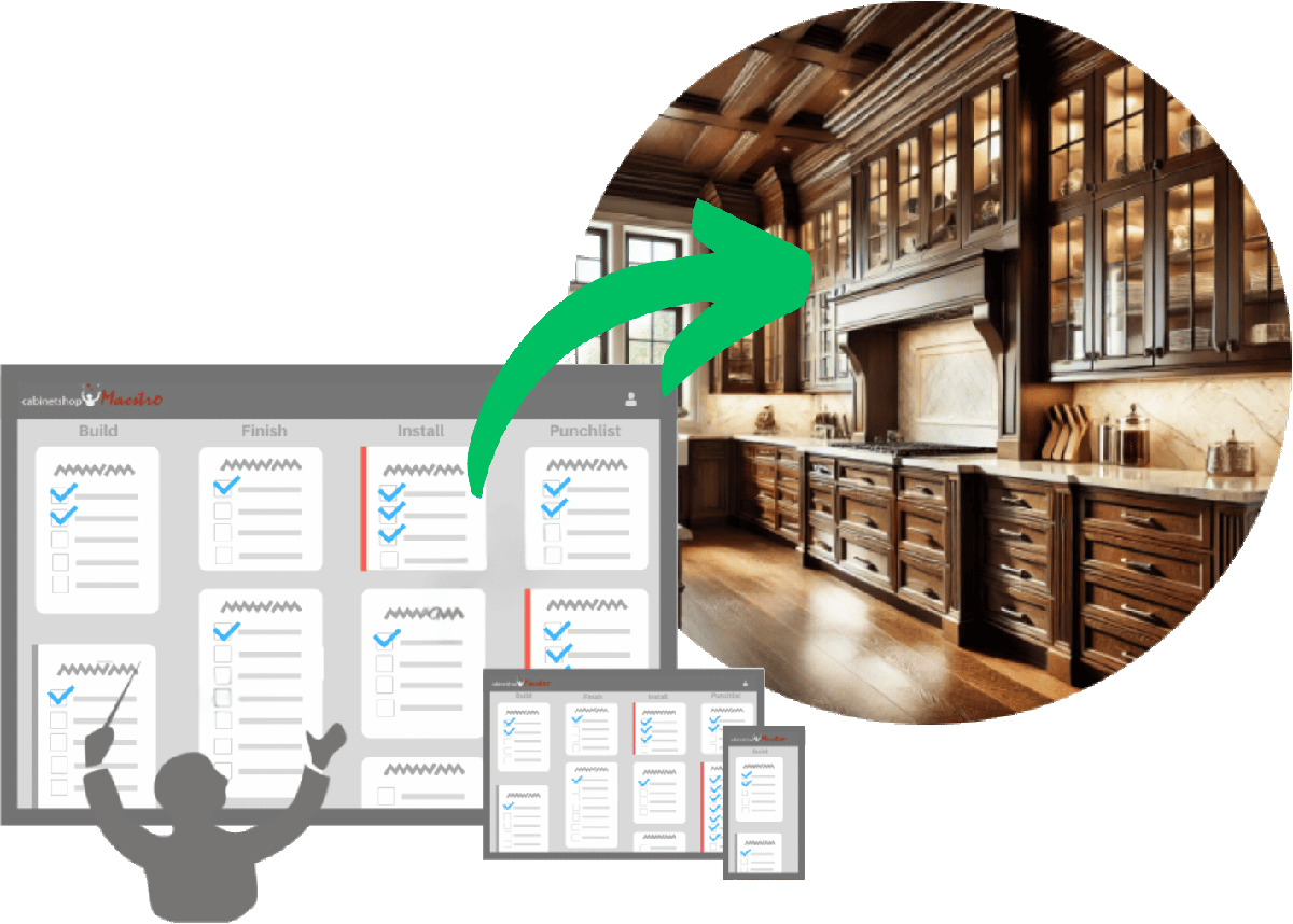 Cabinet shop software scheduling - click to view demo